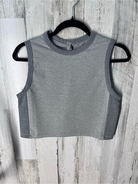 SKIMS Gray Sleeveless Crop Tank Top XL